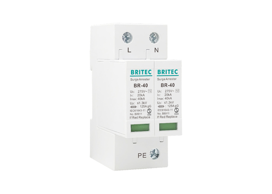 2P Fase Tunggal Tipe 2 AC Surge Arrester Petir Arrester Surge Protection Perangkat