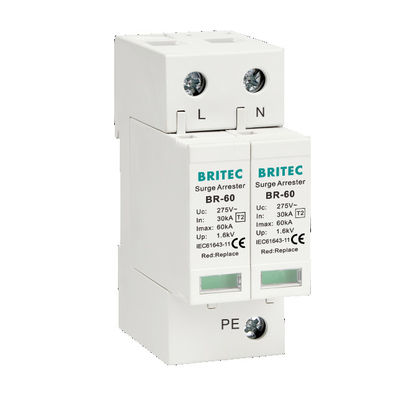 BR-60 2P Tipe 2 Surge Protection Device Lightning Arrester 60ka Protektor Surge Lightning