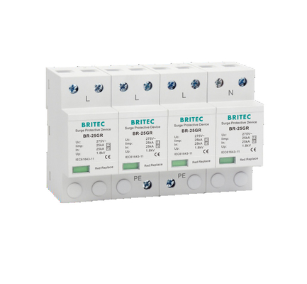 BR-25GR 4P Kelas I tipe 1 Penahan Lonjakan SPD Pelindung Petir spark gap spd tipe1 4p ac spd pelindung lonjakan