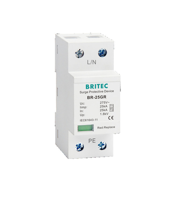 BR-25GR 4P Kelas I tipe 1 Penahan Lonjakan SPD Pelindung Petir spark gap spd tipe1 4p ac spd pelindung lonjakan