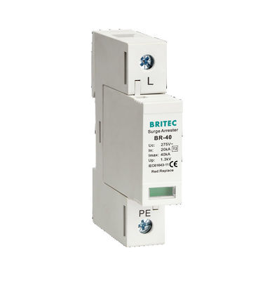 BR-40 4P 40kA 4 Pole 3 Phase tuv ac surge arrester surge Absorber Protection spd 275v pelindung surge petir