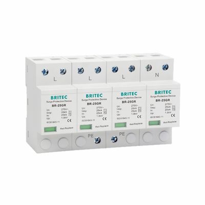 25kA T1 Surge Protector Iimp 4P BRITEC Lightning Protection Surge Arrester