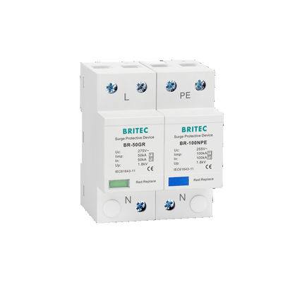 BR - 50GR Tipe 1 1+1 Ac Surge Protective Device SPD Surge Arrestors Spark arrester tuv ac surge arrester