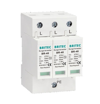 BR-40 2P Surge Protection Device Kelas II Spd 275v tipe 2 fase tunggal 275v ac spd pelindung surge petir varistor surge arrester