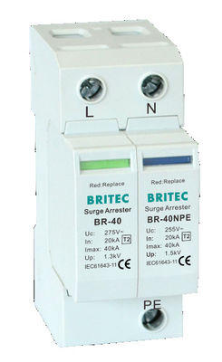 BRITEC BR-40 4P Surge Protection Device Three Phase Spd Lightning Protection Arrester China Produsen Perlindungan Surge