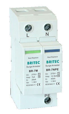 BR-7M 4P T1+T2 Surge Arrester B+C Spd Perangkat Perlindungan Lonjakan Type1 Perlindungan lonjakan daya 3 fase spd Ü-Ableiter