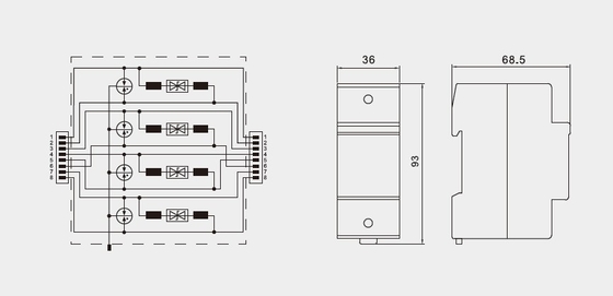 BR-POE-P Signal Surge Arrestor poe ethernet China data surge protector cat 6 48v perangkat perlindungan surge ethernet
