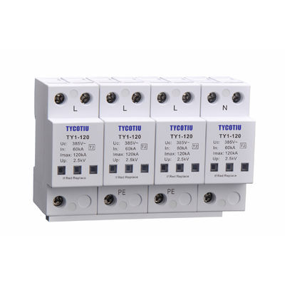 TY1-120 3+1 Perangkat Perlindungan Surge Spd Surge Protector Surge Arrester Supplier Surge Lightning Protection