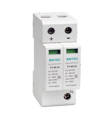 TY-20 24 SPD perangkat perlindungan gelombang pv petir 24 DC 36V DC spd solar surge arrester