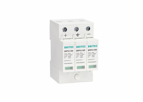 Perangkat Perlindungan Surge DC Umur Panjang 500V Surge Arrester Superior SPD