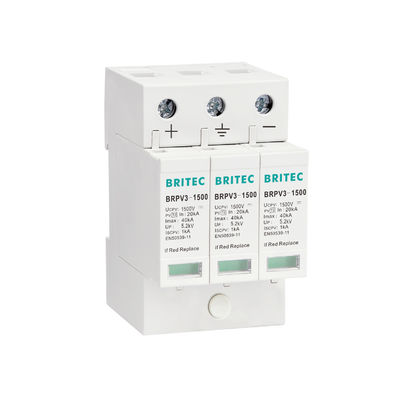 BRPV3-1000-5 T1 50kA DC 1000V 5kA Tipe 1+2 PV pelindung lonjakan arus perangkat perlindungan lonjakan arus surya t1 t2 dc SPD SPD Fotovoltaik