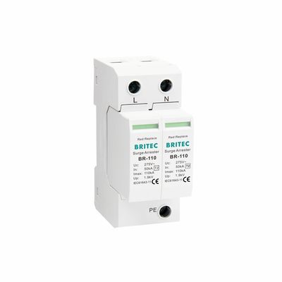 BR-110 4P OEM Tipe 2 Surge Protector 275v perangkat perlindungan surge SPD varistor arrester 4-pole surge arrester