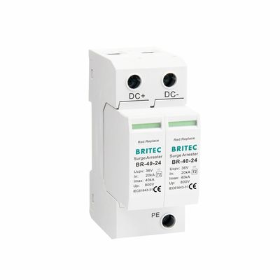 BR-40 24 Tipe 2 PV Surge Arrester 36V Proteksi dan Garansi 5 Tahun Sistem Surya tipe 2 dc spd