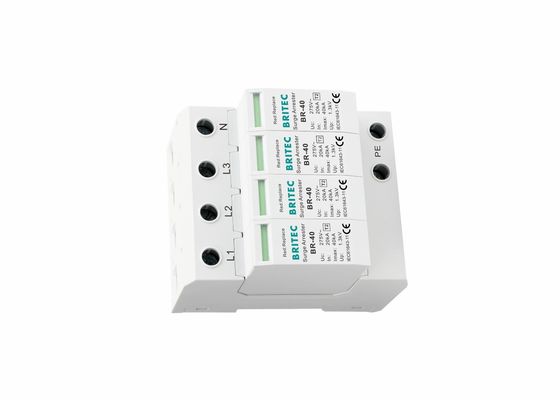 UL94-V0 35mm Din Rail 40ka Tipe 2 Proteksi Petir Power Surge Arrester