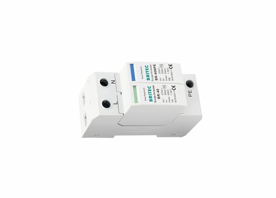 IEC 61643-11 DIN Rail 230Vac MOV Kelas II Surge Protector Fase Tunggal