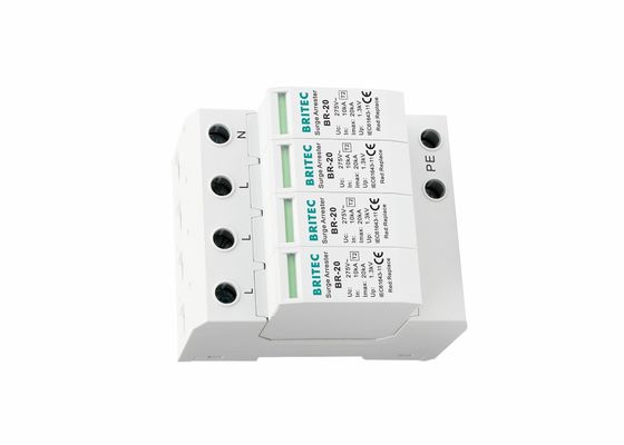 AC 4P Type 2 20kA Lightning Protector Seluruh rumah SPD Surge Protection Device