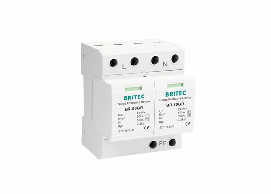 Sistem AC 2P 50KA T1 Perlindungan Petir Perlindungan Listrik