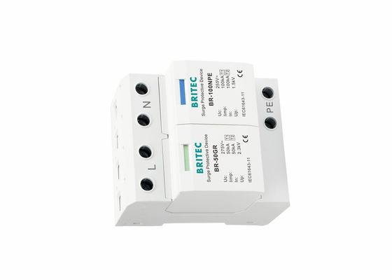 Anti petir Tipe 1 1P+NPE IP20 IEC61643-11 Perangkat Perlindungan Surge