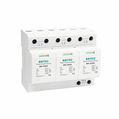BRITEC Spd Surge Protector BR-25GR 3P 25kA Tiga fase Tipe 1 kelas 1 surge arrester Spark arrester
