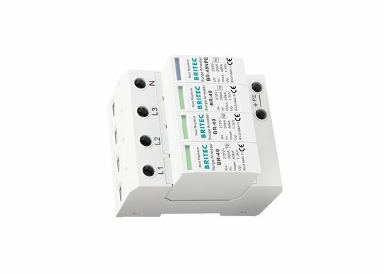 3p + NPE Imax 40kA Tipe 2 SPD Surge Protection Perangkat Arrester Tegangan Rendah