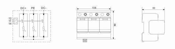BRPV3-1000-20 DC SPD inverter perlindungan lonjakan arus perangkat perlindungan lonjakan pv filter lonjakan