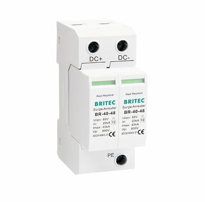 TY-40 24V 40KA DC Surge Protection Device dengan bahan termoplastik UL94-V0 untuk sistem surya