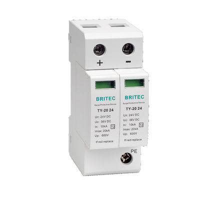 TY-40 24V 40KA DC Surge Protection Device dengan bahan termoplastik UL94-V0 untuk sistem surya