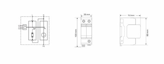 BR-25GS 1+1 Spd T1 25ka Surge Protector Proteksi Surge Petir Spark Gap Type Spd