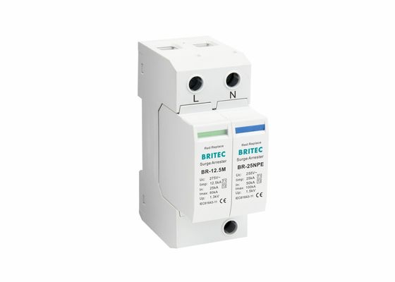 AC T1 T2 1P+NPE 275V Surge Protector 12.5KA SPD MOV Proteksi Petir Surge Arrester