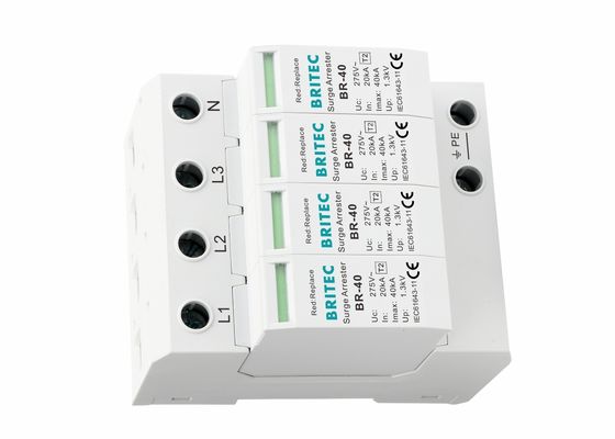 Tipe 2 Surge Arrester 4P 40kA Surge Protector dengan kinerja yang andal