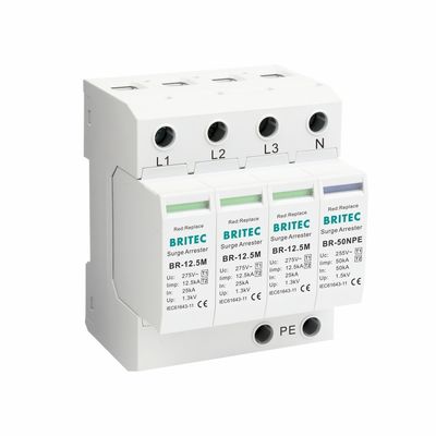 BR-12.5M 4P Tipe 1 Surge Protection Device Spd Surge Protector ac tipe 1 12.5ka spd tipe 1 spd Überspannung 12.5ka surge suppressor Perangkat perlindungan surge industri