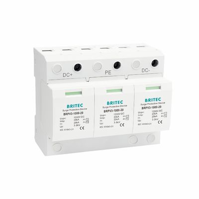 BRPV3-1000-20 DC Surge Protection Device 1000V Sistem Surya spd 1000v dc t1 t2
