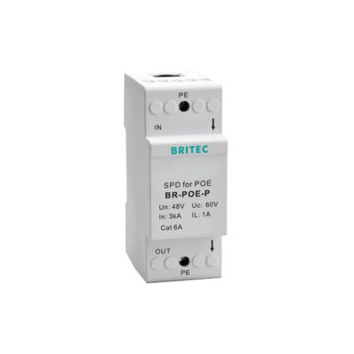 BR-POE-M Pelindung Lonjakan Sinyal Kamera POE Pelindung Lonjakan Jaringan perlindungan lonjakan rj45 petir rj45 perlindungan petir Cat6 pelindung lonjakan saluran / LAN / ringkas / RJ45