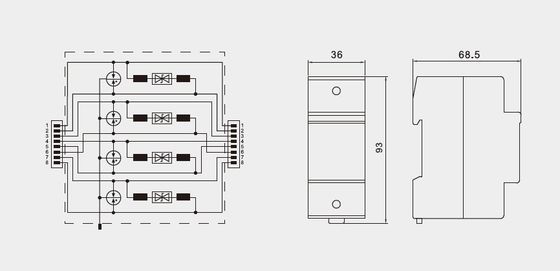BR-POE-M POE kamera sinyal Surge Arrestor Jaringan Surge Protector rj45 surge perlindungan poe petir