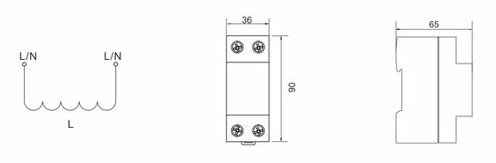 BRCI-63 Koordinasi Induktor AC SPD Protektor Gelombang Petir Perangkat Perlindungan Listrik