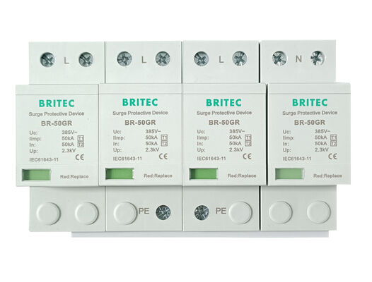 BR-50GR 1+1 Low Voltage Surge Protective Device Grounding Surge Protection Power Surge Protection Industrial Electrical Systems Spark Arrester Perangkat perlindungan atas tegangan rendah Grounding surge protection Power Surge Protection