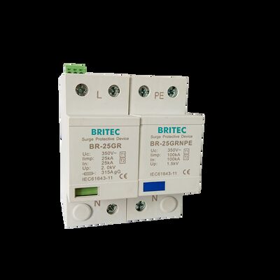 BR-50GR 1+1 Low Voltage Surge Protective Device Grounding Surge Protection Power Surge Protection Industrial Electrical Systems Spark Arrester Perangkat perlindungan atas tegangan rendah Grounding surge protection Power Surge Protection
