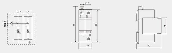 BR-40-24 T2 DC Surge Protection Device 40kA 24V SPD dengan Thermoplastic UL94-V0 Enclosure untuk Surge Power
