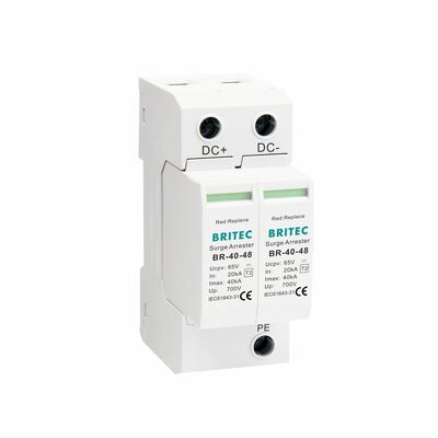 BR-40 24 Kamera DC SPD Surge Protective Device Grounding Surge Protection Dc Spd Jenis 2 pengawasan keamanan DC Power Surge Protector