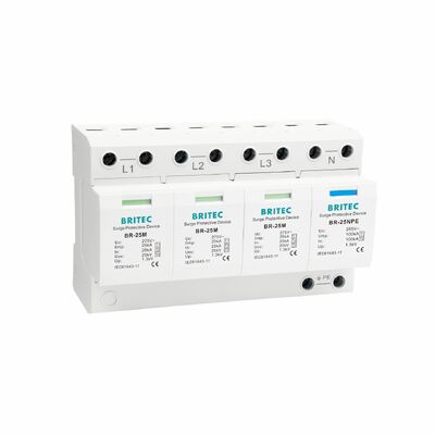 BR-25M 3+1 150V 275V 320V 440V Perangkat Pelindung Lonjakan Arus Tipe 1 pelindung lonjakan arus SPD Pemasok pelindung lonjakan arus daya tiga fasa Überspannungsableiter