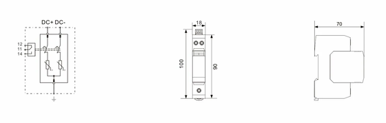 BR-40DP 24 DC Surge Protection Device dengan 40KA Surge Handling IP20 Protection dan Rating Voltage 600V