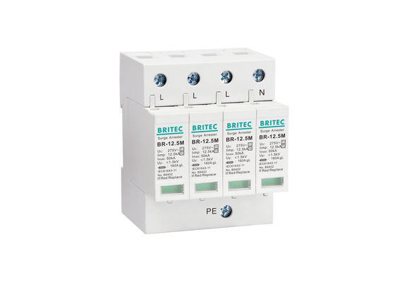 3 Fase Seluruh Rumah Surge Suppressor Kelas I + II Perangkat Perlindungan Spd 4P