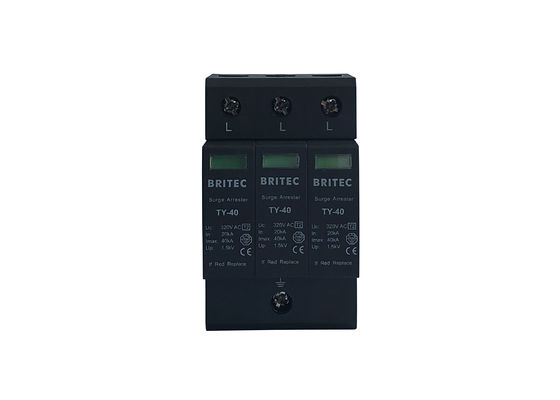 IEC 61643 Kelas II 3P Pluggable Type 2 SPD 40kA Untuk Perlindungan Umum