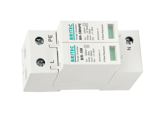 1P + NPE Power Lightning Surge Arrester Kelas I + II AC SPD