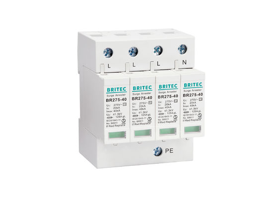 40kA Tiga Fase AC SPD Produsen Listrik Plastic Thunder Arrester