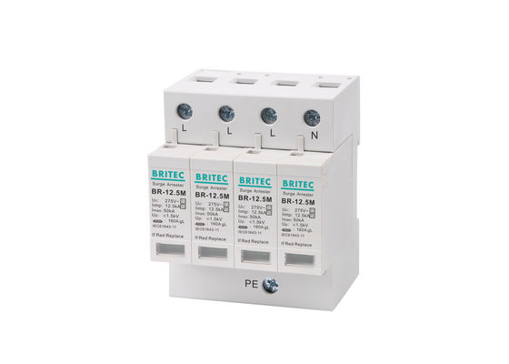 T1 + T2 B + C I + II Iimp Gabungan 4P 12.5kA AC T1 + T2 Surge Arrester B + C