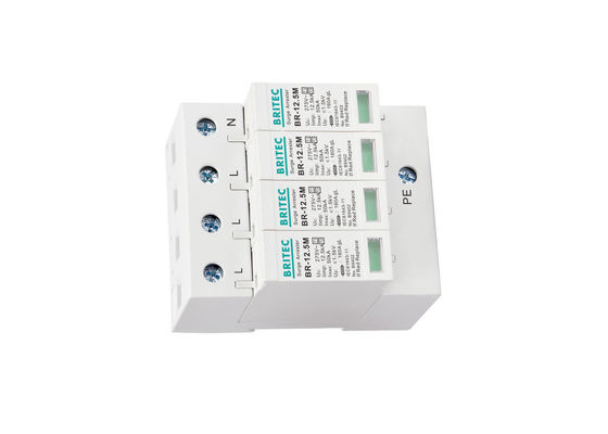T1 + T2 B + C I + II Iimp Gabungan 4P 12.5kA AC T1 + T2 Surge Arrester B + C