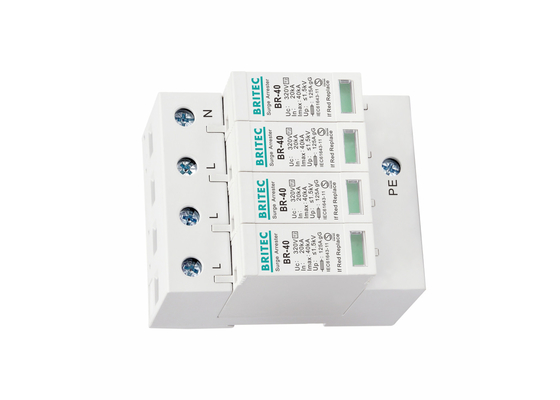 SPD T2 320V 4P 40KA Tipe 2 Surge Protector Perlindungan Petir
