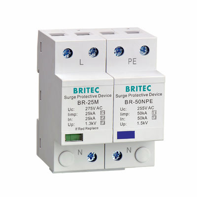 BR-25M 3P+1NPE 25kA T1+T2 Surge Arrester B+C Tegangan Rendah 3 Fase tipe 1 AC spd