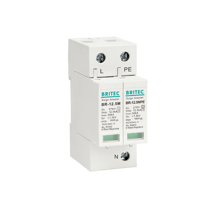 BRITEC BR-12.5M 3P+1 Surge Protection 275v Lightning Arrester Kelas I+II perangkat perlindungan surge spd Blitzableiter
